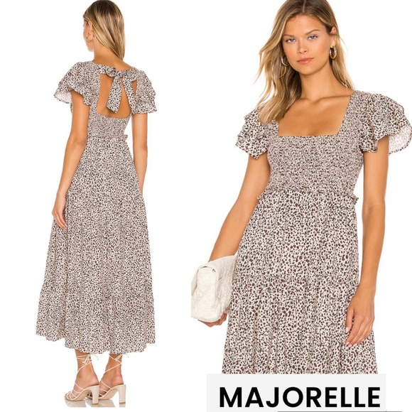 Majorelle Jade Smocked Dress - Picture 1 of 15